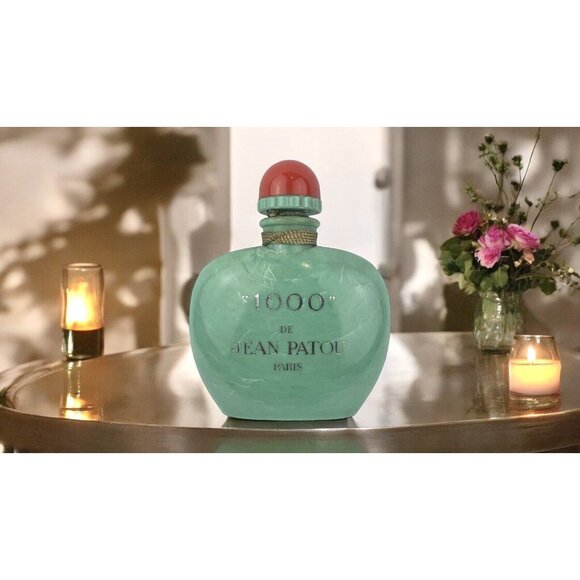 Vintage 1000 De Jean Patou Paris Green Large Factice Display Perfume Bottle RARE - Picture 15 of 15